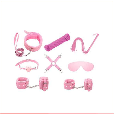 9pce Pink Bondage Kit