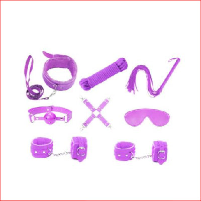 9pce Purple Bondage Kit