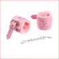 Ankle Cuffs Fur Lined Pink