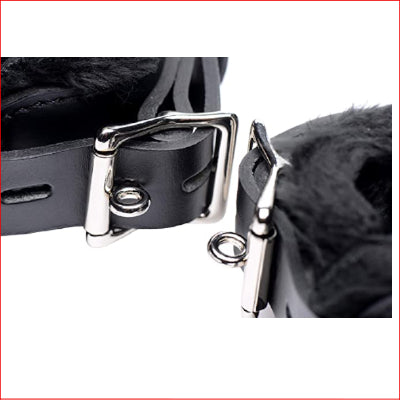 Wrist Cuffs Fur Lined Black