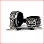 Wrist Cuffs Snakeskin Silver