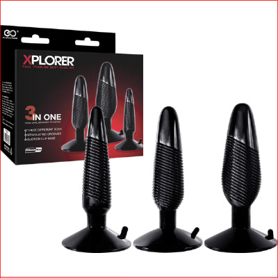 Xplorer 3 in One Anal Ribbed Kit