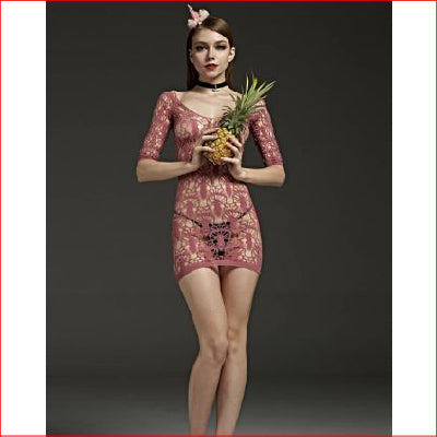 Rimes Pinapple Dress Pink