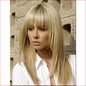 Wig Long Blonde Straight w Fringe