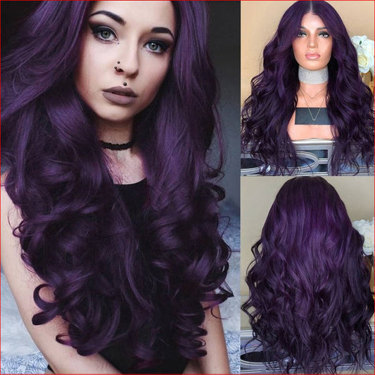 Wig X-Long Wavy Purple