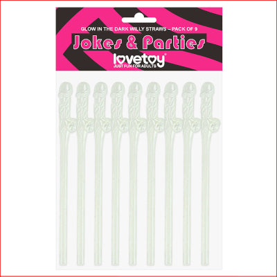 Jokes & Parties Glow Willy Straws