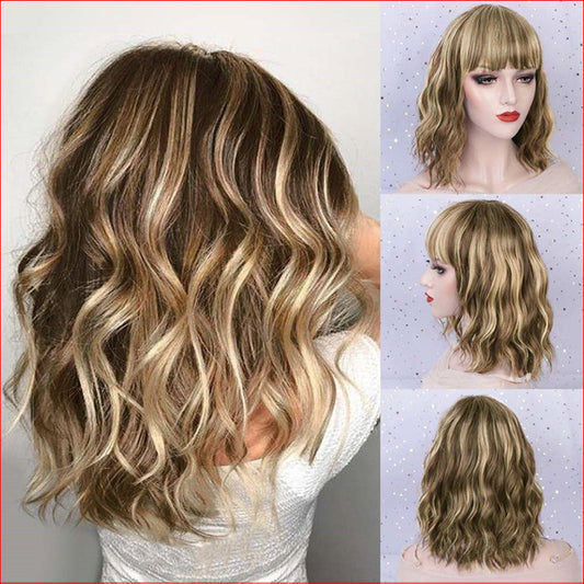 Wig Medium Wavy Brown/Blonde