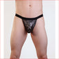Leather Look Lace Up G-String L/XL