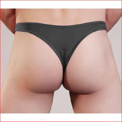 Mens Lycra Thong Black S/M