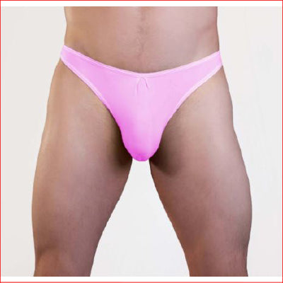 Mens Lycra Thong Hot Pink S/M