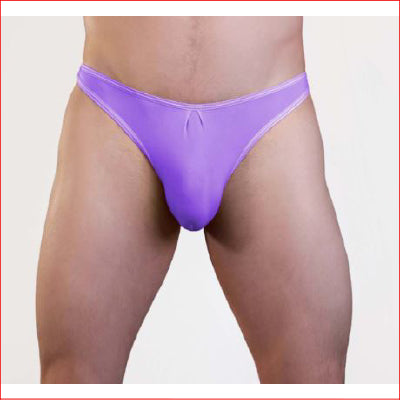 Mens Lycra Thong Purple S/M