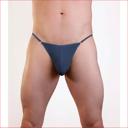 Mens Lycra G-String Navy S/M
