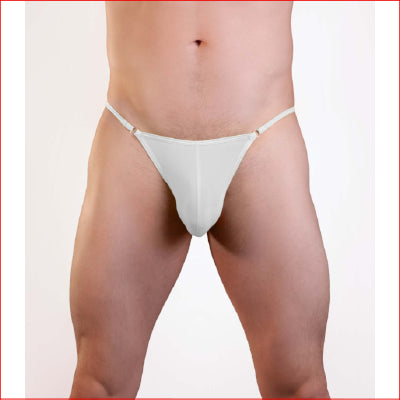 Mens Lycra G-String White S/M