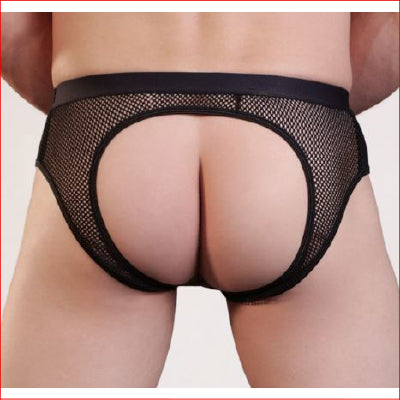 Mens Mesh Jock Strap Solid Pouch S/M