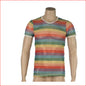 2314 Men's Rainbow Mesh T-Shirt M White