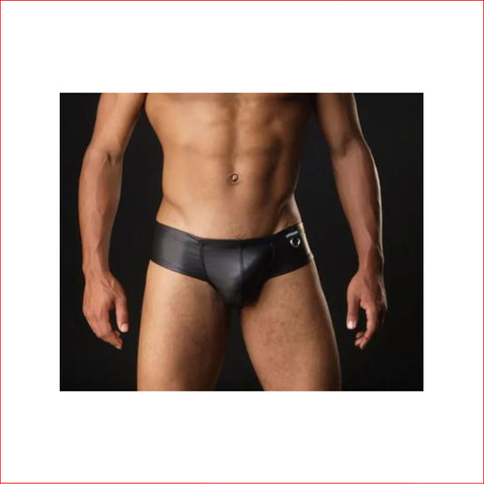 249 Men's Wetlook Hot Pants Medium Black