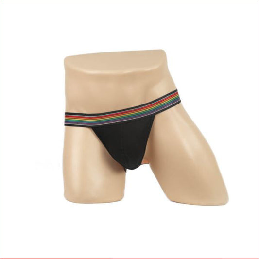 284 Men's Rainbow Jockstrap Large Black
