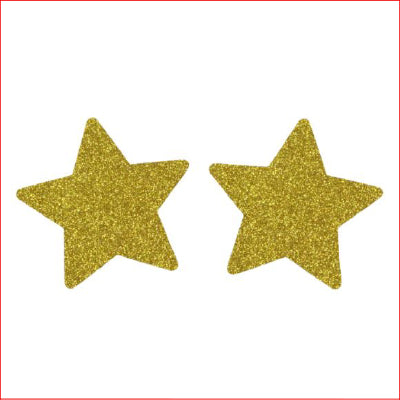 Glitter Star Nipple Pasties Gold