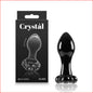 Crystal Glass Flower Black
