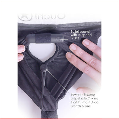 Ouch! Vibrating Strap On Brief M/L Blue