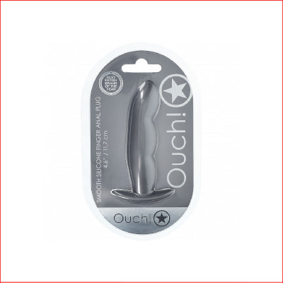 Ouch! Silicone Finger Plug Gun Metal Grey