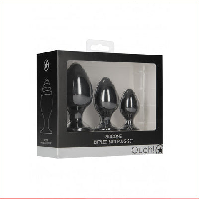 Ouch Rippled Butt Plug Set