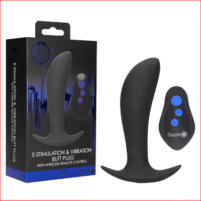 Ouch! E-Stim Vibrating Butt Plug