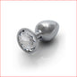 Ouch Metal Butt Plug Silver Diamond Medi