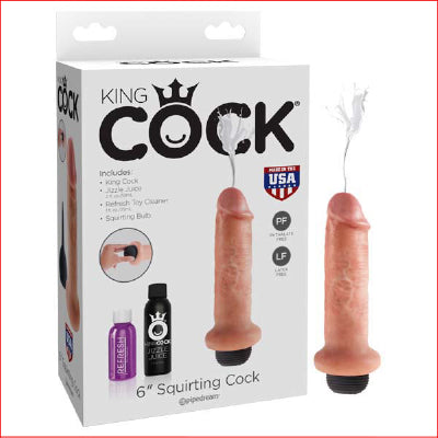 King Cock 6" Squirting Flesh