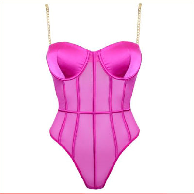 Hot Pink Teddy w Chains Large