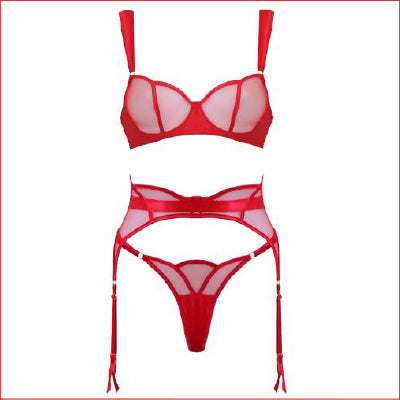 MUSE 3pce Sheer Set Red Large
