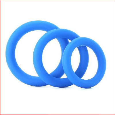 Ram Silicone Rings 3pk Blue