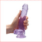 RealRock 8" Crystal Clear Purple