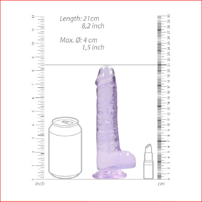 RealRock 8" Crystal Clear Purple