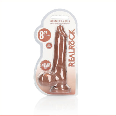 RealRock Dong & Balls 8" Tan