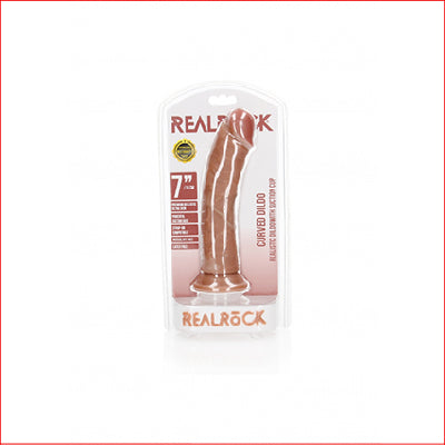 Curved Realistic 7" Dildo Tan