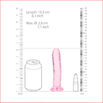 Crystal Clear 6" Straight Pink