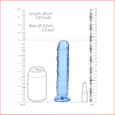Crystal Clear 7" Straight No Balls - Blue