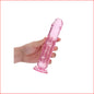 Crystal Clear 7" Straight No Balls - Pink