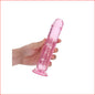 Crystal Clear 7" Straight No Balls - Pink