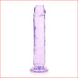 Crystal Clear 8" Straight Purple
