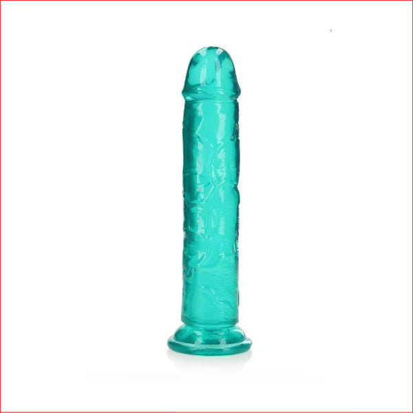 RealRock 9" Turquoise Straight Crystal Clear