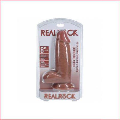 RealRock 8" Extra Thick w Balls Tan