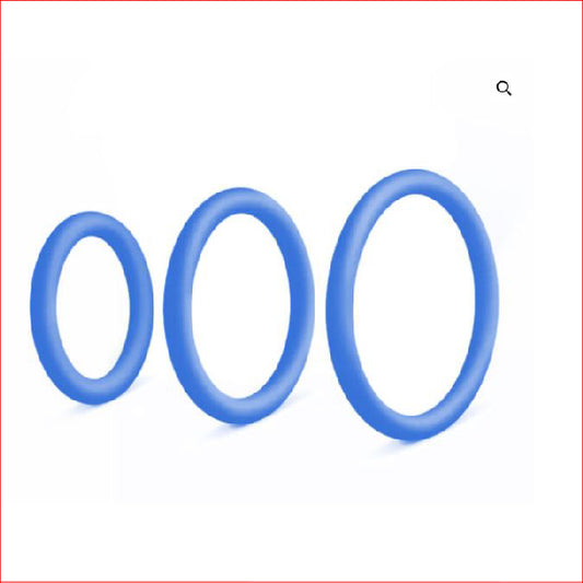 3 Pack Blue Silicone Rings 40,45,50mm