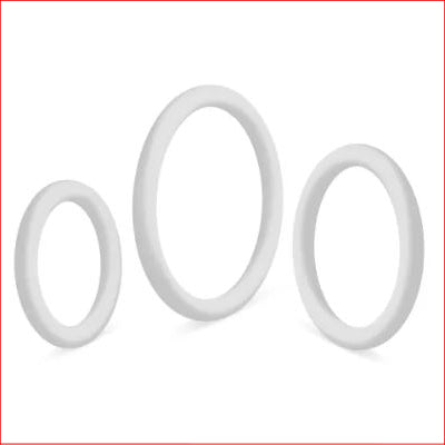 3 Pack Clear Silicone Rings 32,38 & 40mm