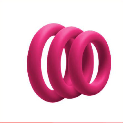 3pk Pink Thick Rings 30,35 & 40mm