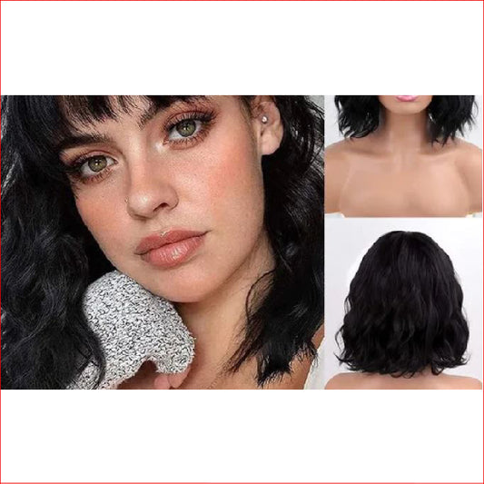 Wig Short Black with Fringe