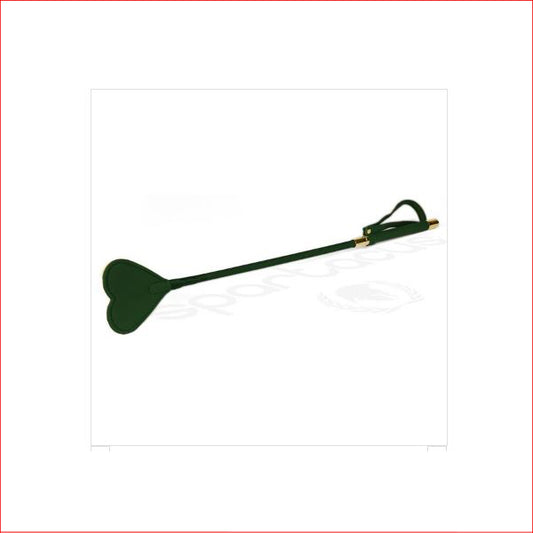 Vegan Heart Shaped Riding Crop Green