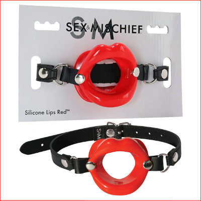 Sex & Mischief Silicone Lips Gag Red