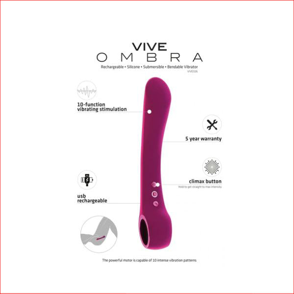 Vive Ombra Pink Bendable Vibrator